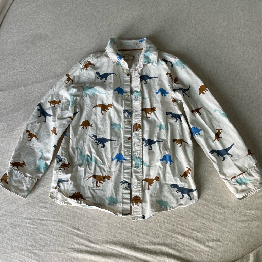 Lightly Worn Boys H&M Dinosaur Button Down Size 6X